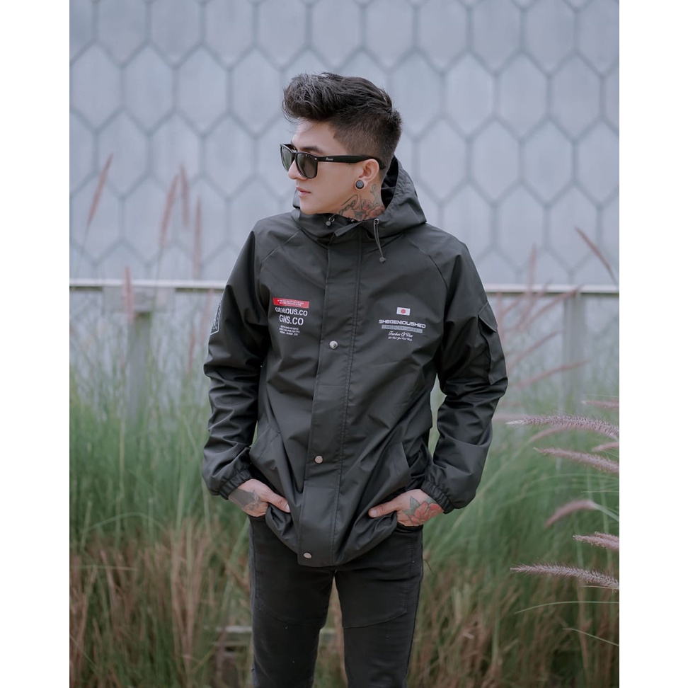 JAKET PRIA - JAKET PARASUT CASUAL SALVIO HEXIA - JAKET PARASUT PRIA - JAKET PRIA PARASUT - JAKET WP-Casual Hitam Japan