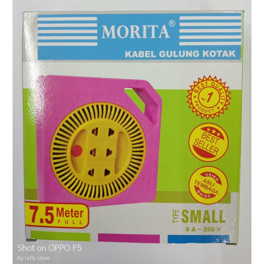 Rafly; Kabel Gulung MORITA 7.5 Meter Full Terminal Listrik Murah