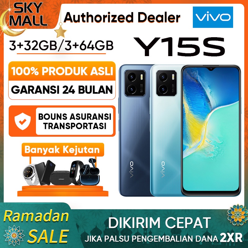 VIVO Y15S vivo Y12s ram 3/32GB Garansi Resmi vivo Indonesia 100% Ori hp y12s terbaru asli cuci gudang murah promo vivo hp y12s Bisa COD Cicilan 0% dp Kredit Gratis Ongkir Face ID 5000mAh Battery hp vivo y15s