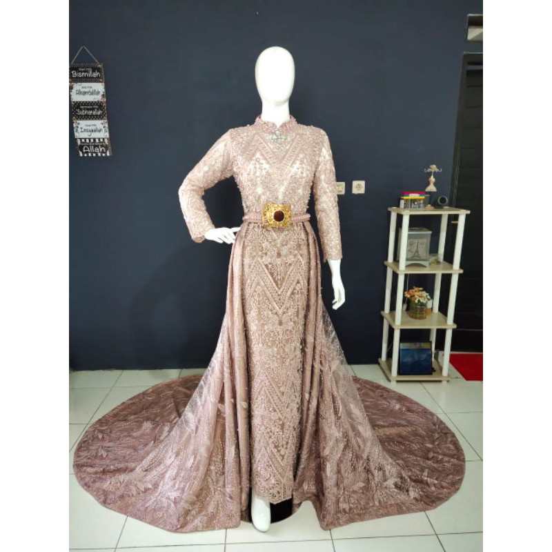 Gaun pengantin akad kebaya langsung konveksi
