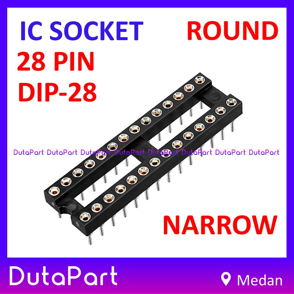 Socket IC 28 PIN 28PIN Round Bulat Adapter Soket DIP-28 DIP28 28P