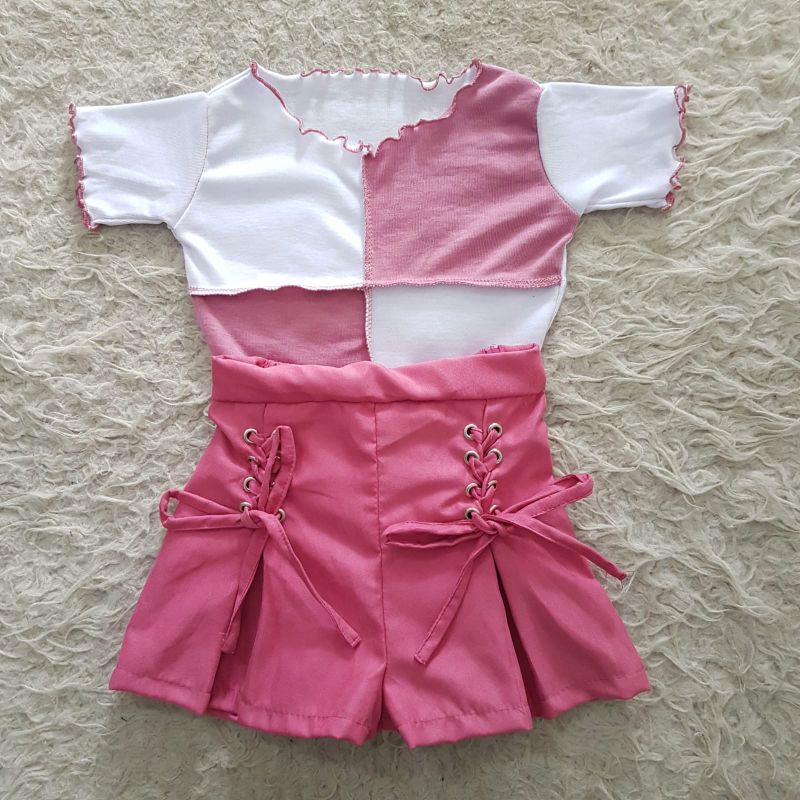 baju bayi ginger skirt set