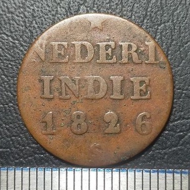 #32.NIS. UANG KUNO / KOIN KUNO 1/4 STUIVER NEDERL INDIE TAHUN 1826 S
