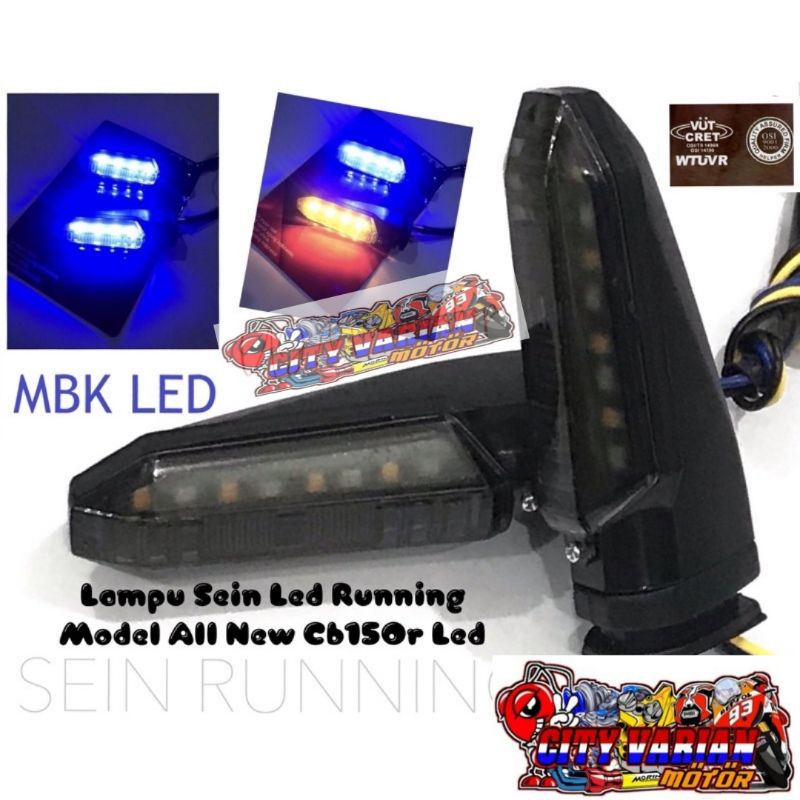 Lampu Sen Sein Running 2 mode Lampu Sen Led Running Cbr150 Vario new Vario 150 new Vario 160 new Vixion new Vixion old tiger Cb 150 new verza universal semua motor