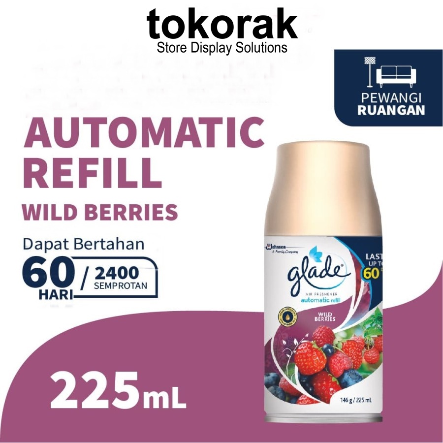 GLADE AUTOMATIC SPRAY PENGHARUM RUANGAN REFILL WILD BERRIES 225 ML