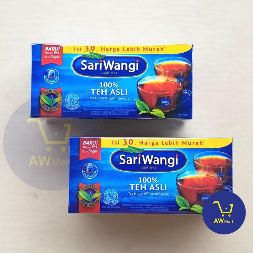 TEH SARIWANGI TEH CELUP ISI 25 KANTONG  TEH X 1.85 GRAM