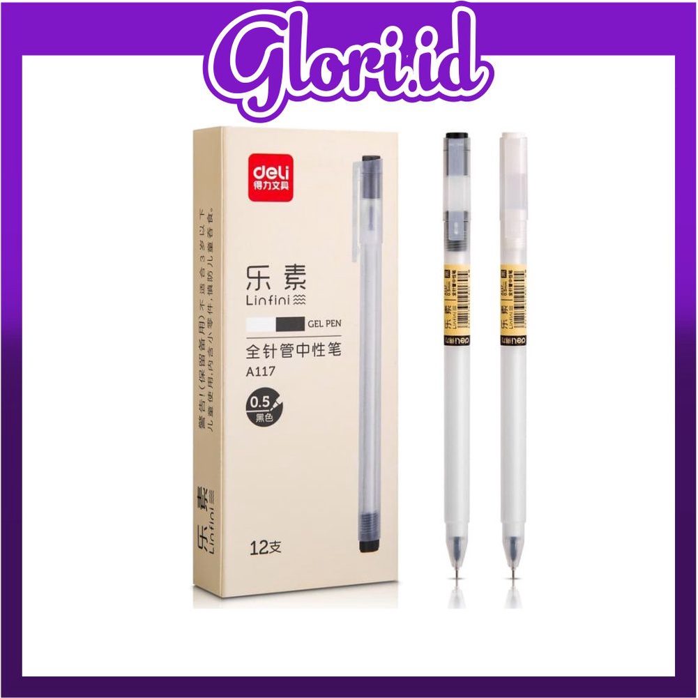 

GLORI.ID Gel Pen Pulpen Gel warna Hitam 0.5mm S015