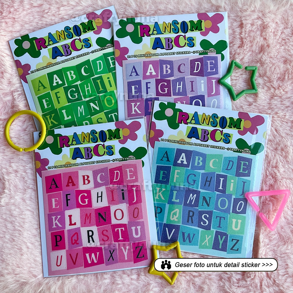 

(CNDS02) Mini Ransom Alphabet deco sticker kpop hias poca pc photocard stiker