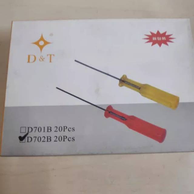 Obeng / screwdriver Bulat D&amp;T Merah 1,5mm / Obeng Kunci L 1,5mm