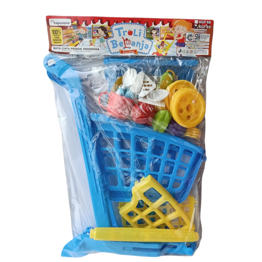 Mainan Anak Shopping Trolley Belanja Buah &amp; Sayur Supermarket No.KGP 89 - Permainan Seru Anak Shopping Trolley Supermarket 4 5 6 7 Tahun