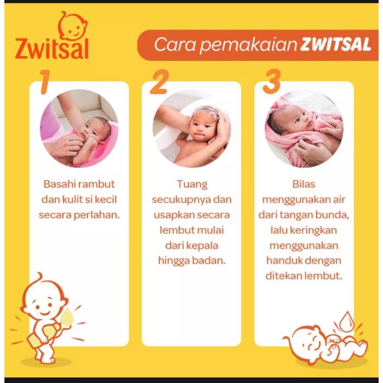 Zwitsal 2 in 1 Natural Baby Bath Hair &amp; Body reffil 450ml