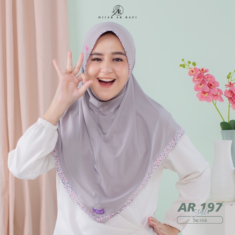 TERLARIS ✔️ Hijab arrafi AR 197 hijab instan  || INAYAHHIJAB-Silver