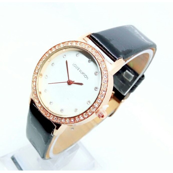 Jam Tangan Wanita LV Louis Vuitton Warna Hitam
