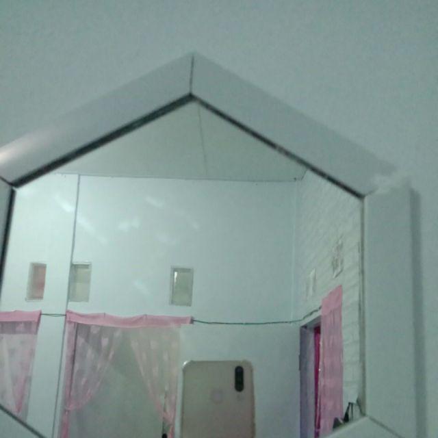 Kaca Hexagon Mirror Diameter 30 Centi Tinggal Tempel... Kwalitas Ok. Harga Murah Banget