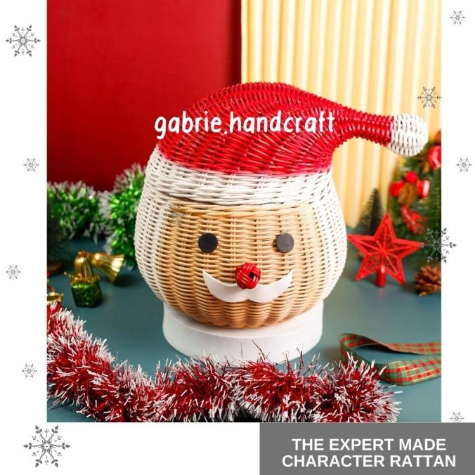

[COD] ROTAN SANTA TOPI MIRING - TEMPAT HAMPERS NATAL, SOUVENIR CHRISTMAS [COD]