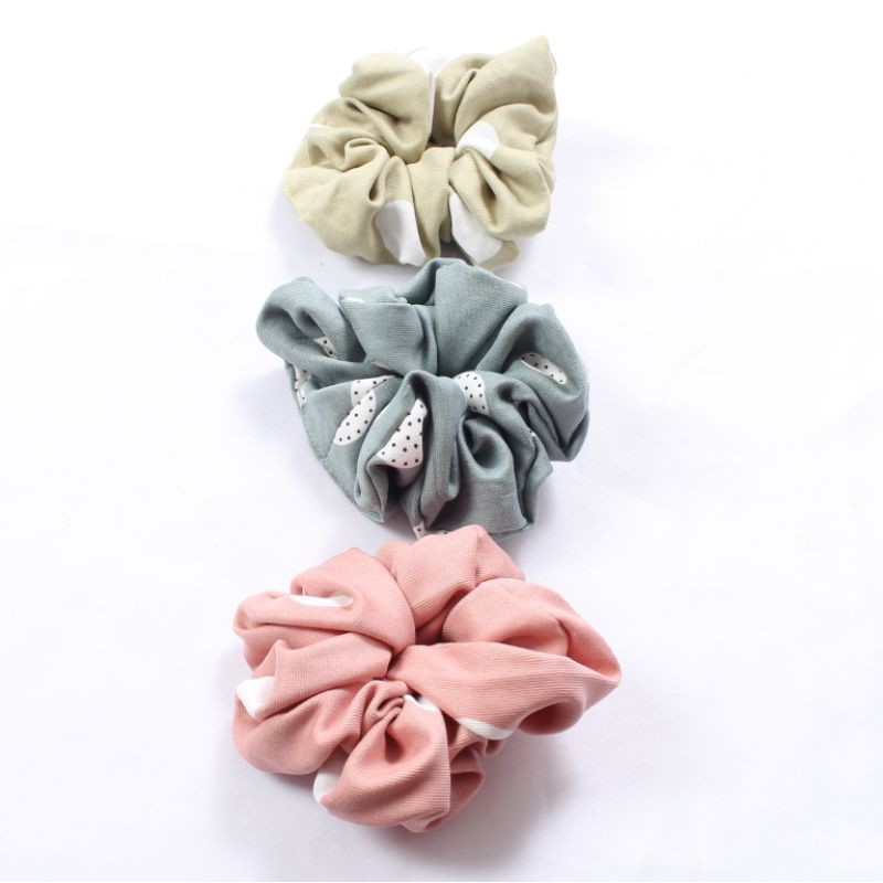 IKAT RAMBUT KOREA SCRUNCHIE HAIRBAND AKSESORIS RAMBUT WANITA FULL KARET