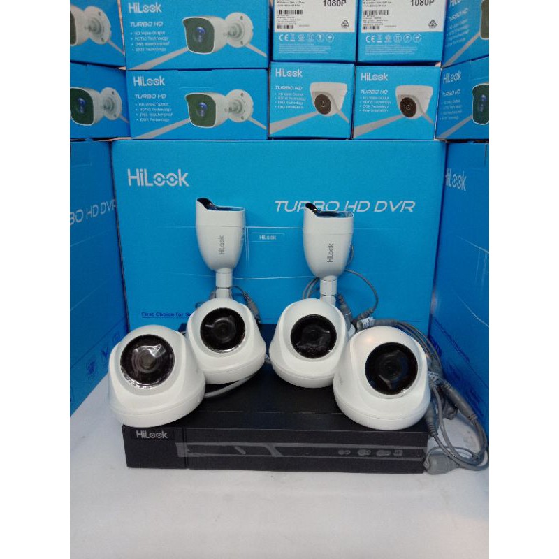 Paket cctv hilook  8 channel 6 cctv hilook 2mp 1080p