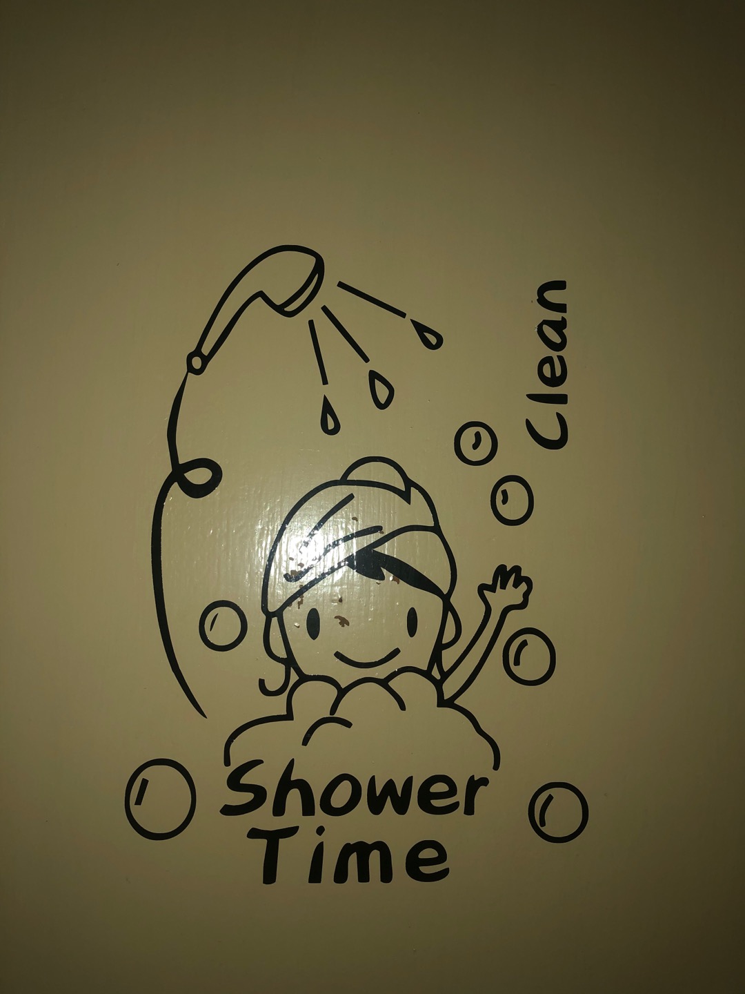 Wallsticker Kamar Mandi / Stiker Toilet Motif Happy
