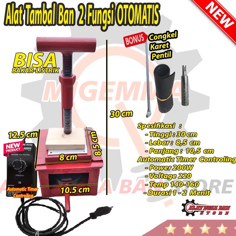 Otomatis Tambal ban Listrik Elektrik Bisa Tambal Bakar Portable 2 Fungsi 1 Alat