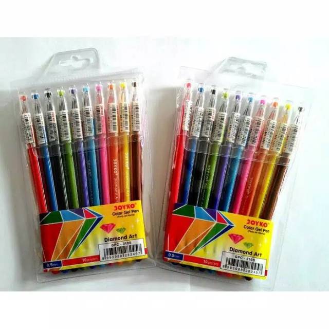 Jual Pulpen Gel Joyko Diamond Art Set Gpc Warna Mm Indonesia Shopee Indonesia