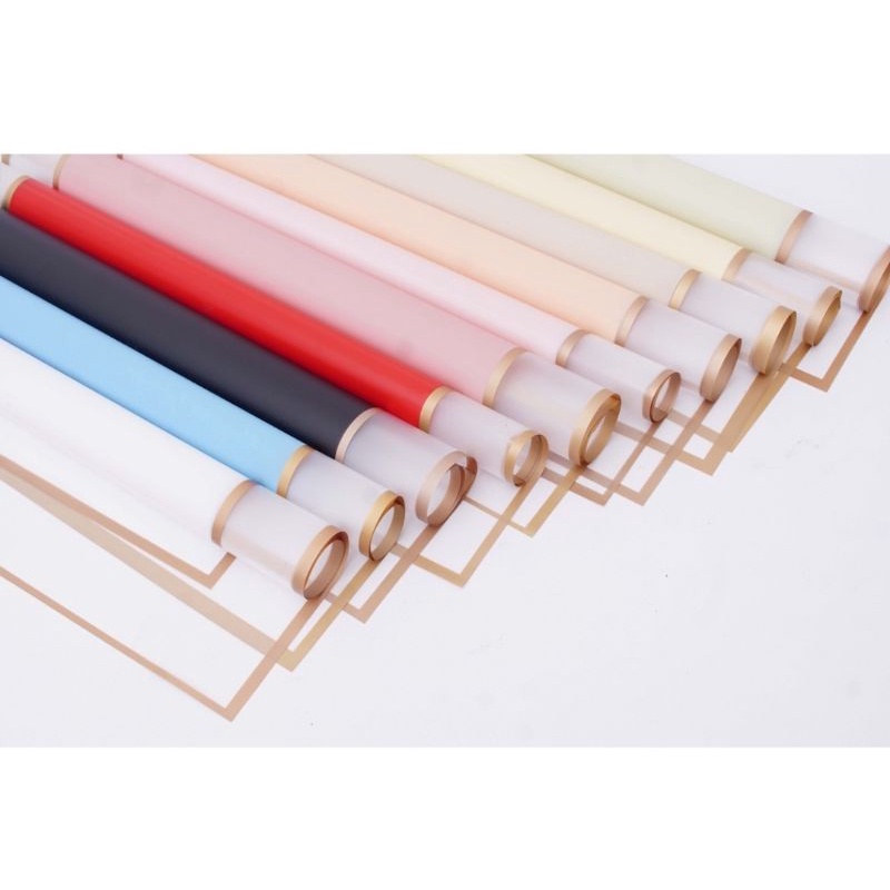

Cellophane / kertas buket / wrapping flower duo frame (ECER / Grosir)