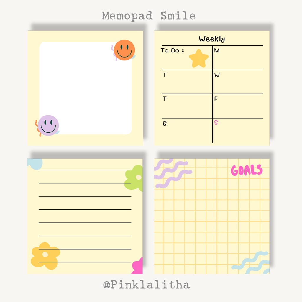 

Pinklalitha Kertas Memo Notes Smile Lucu Banget Cocok Untuk Catatan Kecil