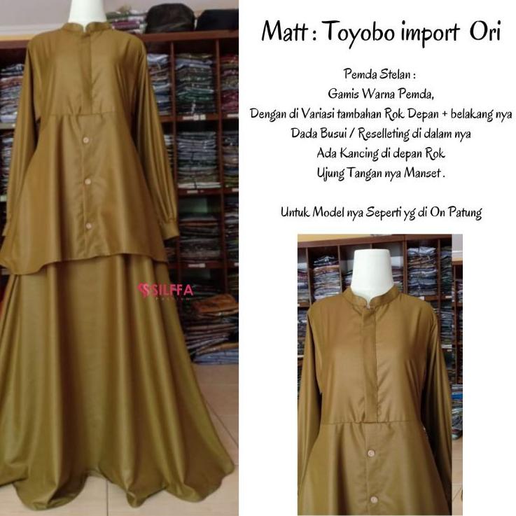 Siap Kirim.. Pemda Baju Wanita. Gamis  Seragam PNS .Pemda Toyobo Ori