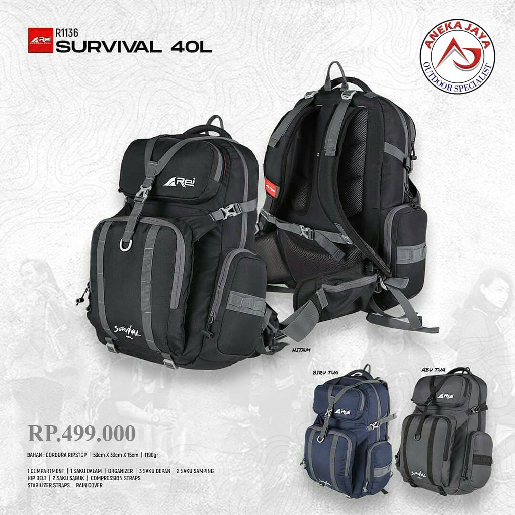 RANSEL REI SURVIVAL 40 LITER