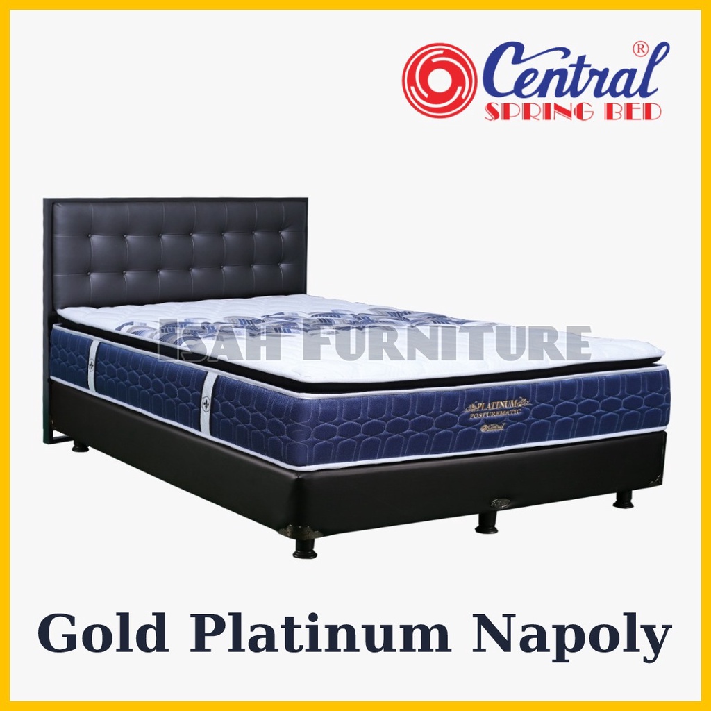 Set Springbed Central Gold Platinum Napoly FREE BANTAL GULING