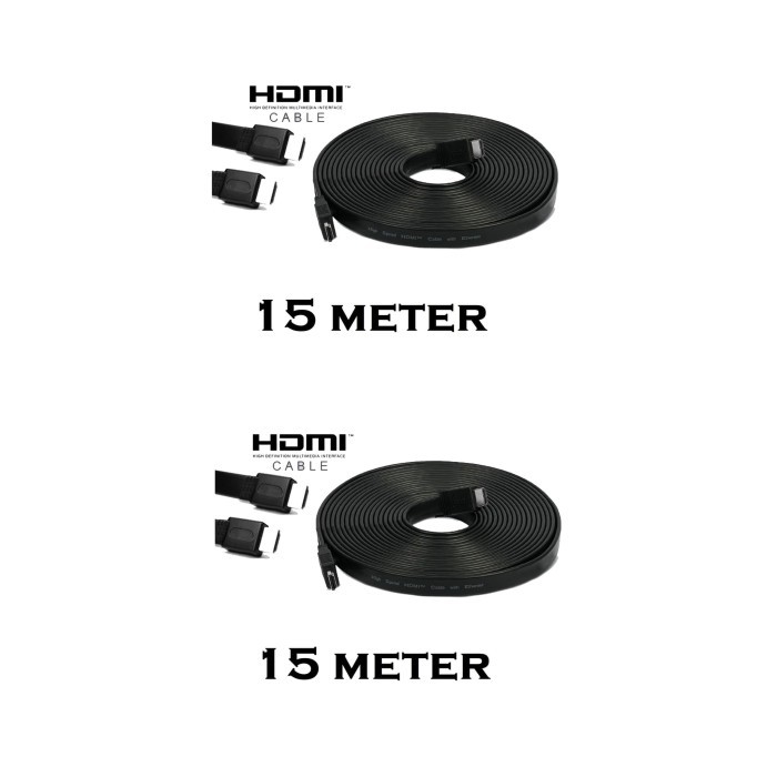 Kabel HDMI 15m 15 Meter Flat 1.4 HIGH SPEED GOLD PLATE