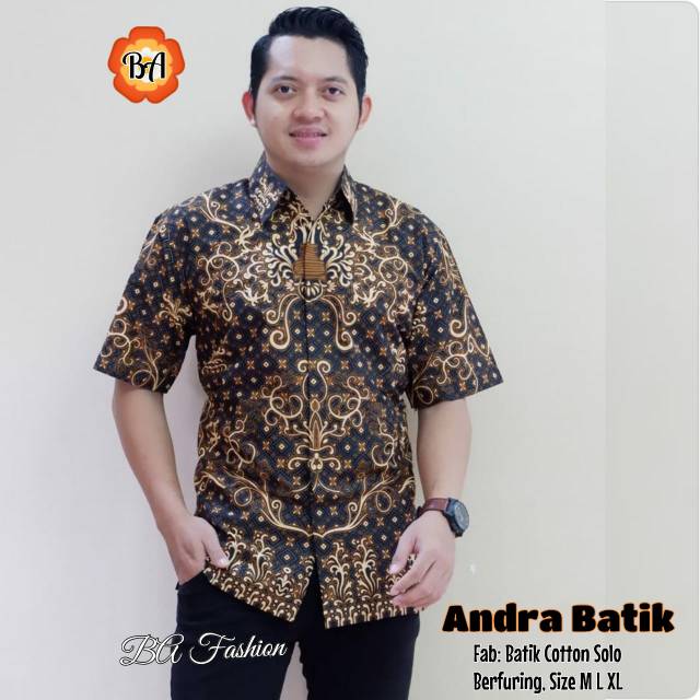 Hem Batik / Kemeja Batik Lengan Pendek ANDRA Batik Lapis Furing