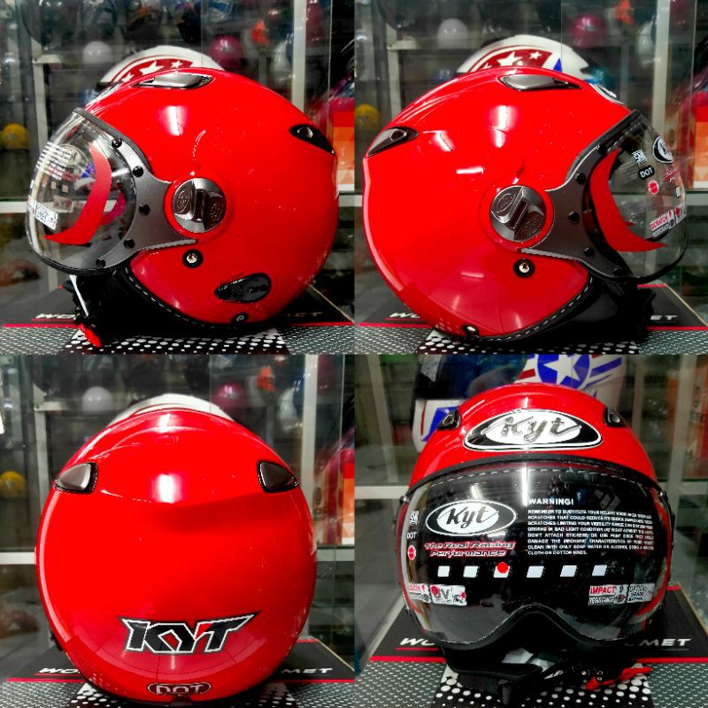 Helm Kyt Elsico Solid & Motif-Merah Ferarri