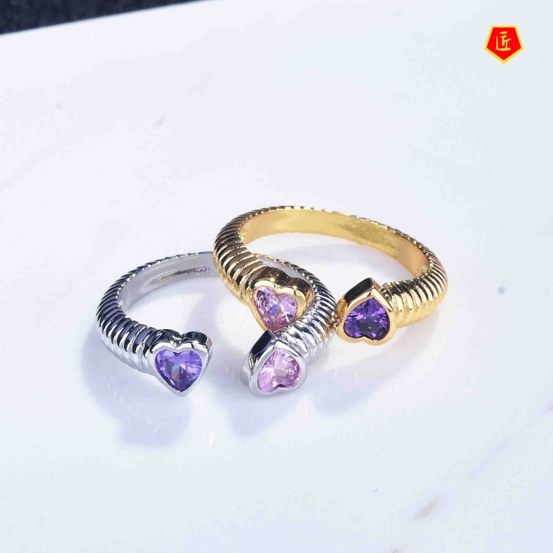 [Ready Stock]Special-Interest Design Elegant Heart Flower Ring