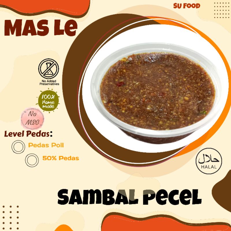 

Mas Le Sambal Pecel, Sambal Pecel Madiun, Sambal Kacang, 175 gr