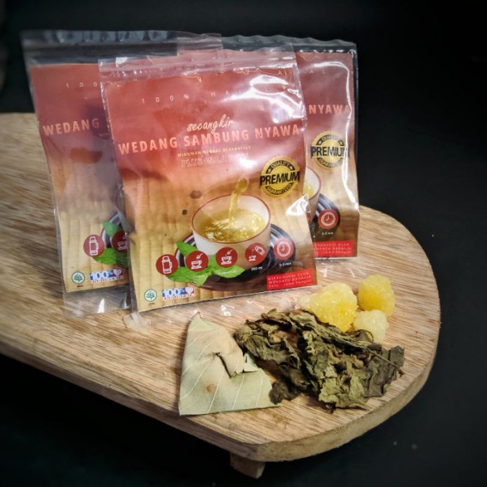 

WEDANG SAMBUNGNYAWA / TEH SAMBUNG NYAWA + GULA BATU - READY STOK