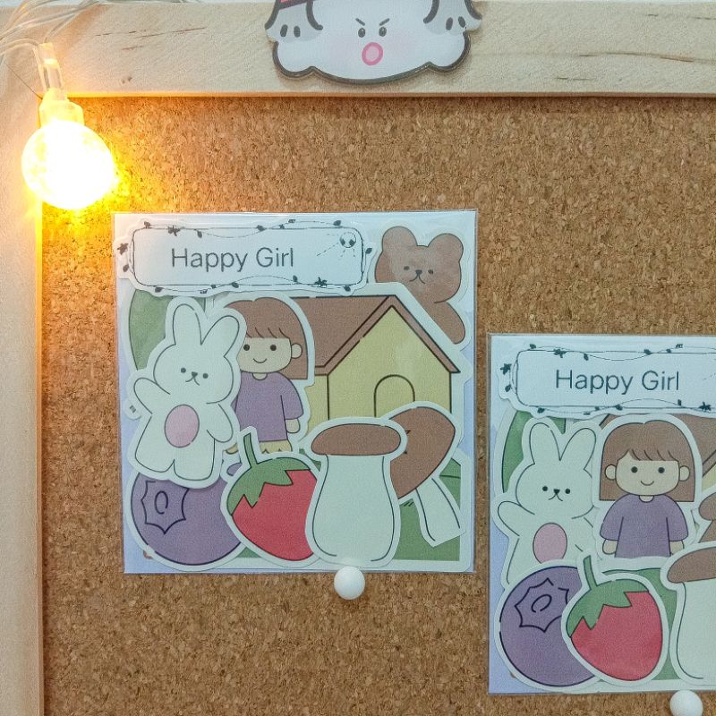 

Die Cut Sticker "Happy Girl" glossy