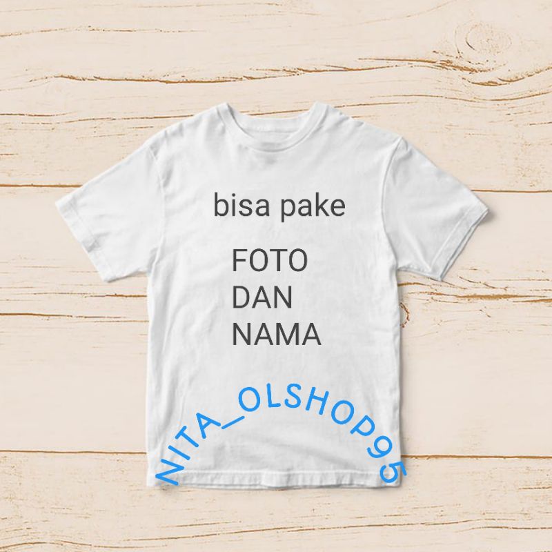 baju anak custom, bisa pake foto dan nama