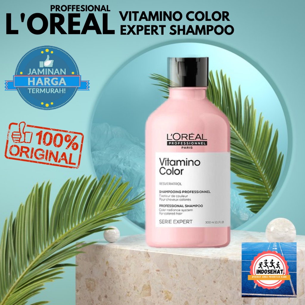 LOREAL Serie Expert Vitamino Color Shampoo - Shampo Perawatan Pewarna Rambut Berwarna 300 ml