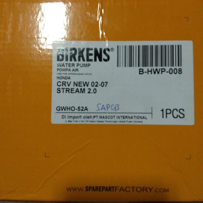 water pum honda crv new 2000 - 2007 pompa air honda crv new 2002 2007