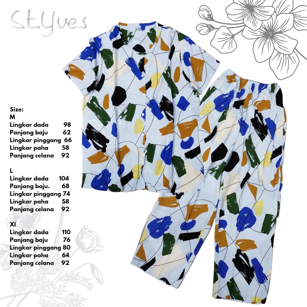 Branded Matahari Oneset St yves home dress baju tidur wanita