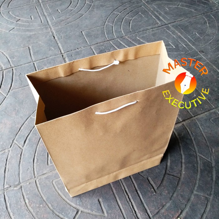 Paper Bag Polos XL Coklat - 30 x 40 x 10 cm - Tas Kantung Kertas Besar