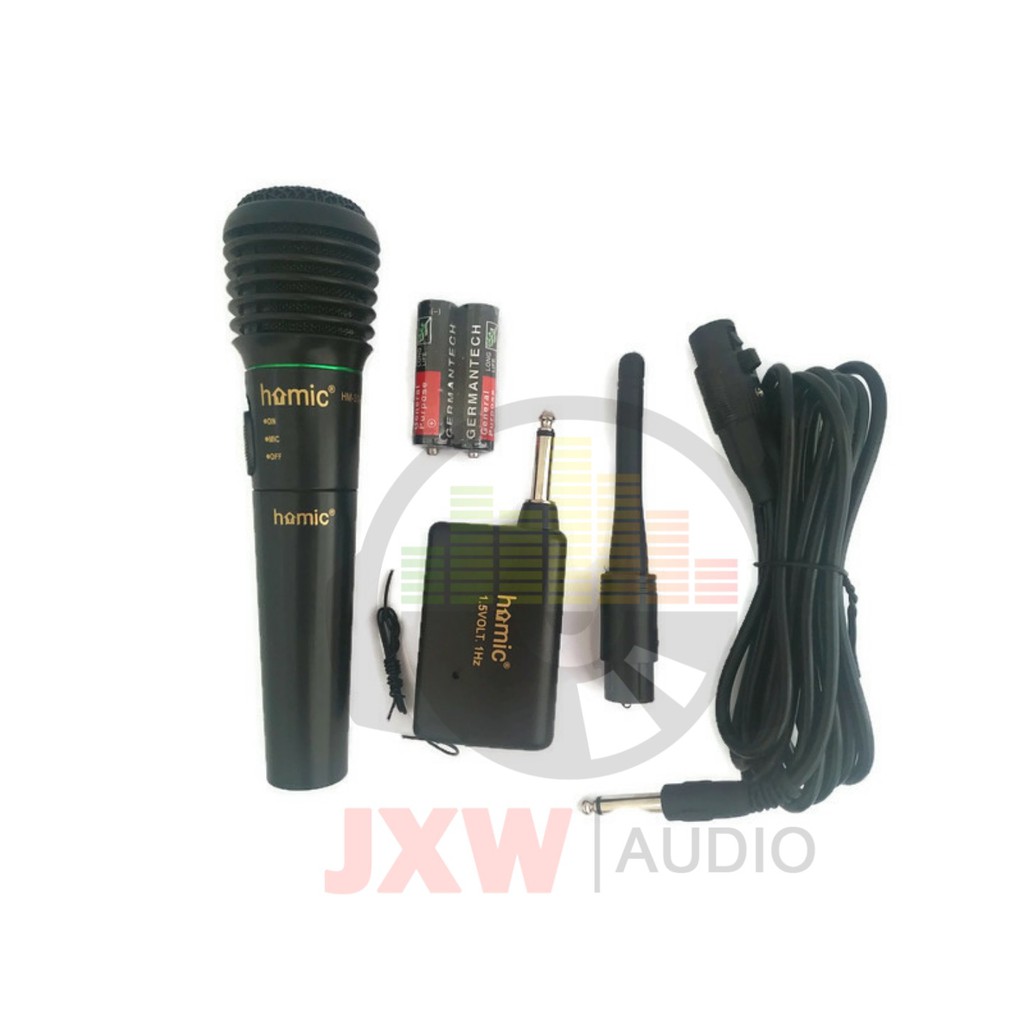 MIC SINGLE WIRELESS HOMIC HM 308 MURAH / MICROPHONE SINGLE WIRELESS HOMIC HM-308 MURAH 2 FUNGSI