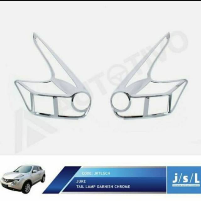 Garnish lampu belakang Nissan Juke chrome jsl