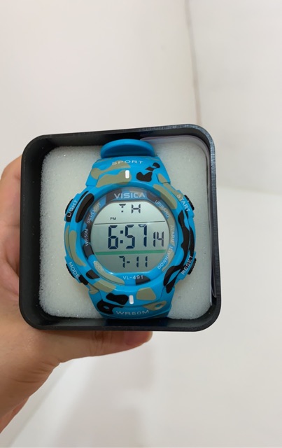 VISICA ORIGINAL JAM TANGAN DIGITAL LORENG ARMY DEWASA WATER RESIST