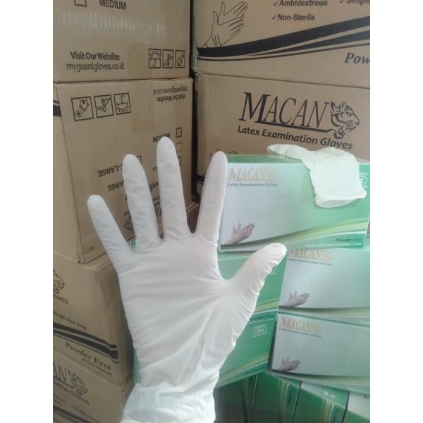 Handscoon size S M L latex free powdered size s m l sarung tangan protos shamrock 100