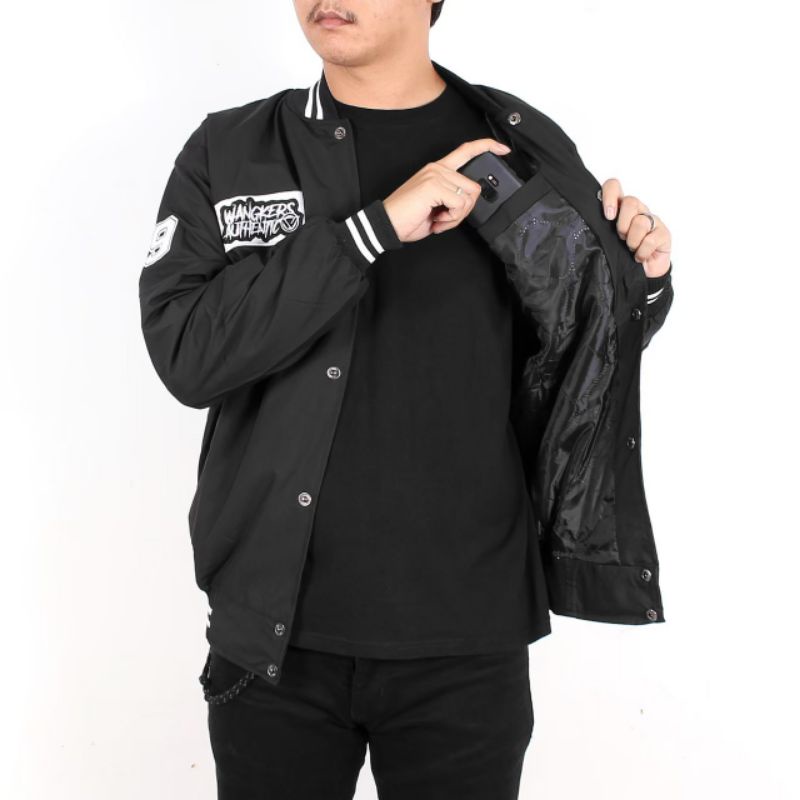 [WANGKERS Original] Jaket Baseball Varsity Pria Taslan Furing Peding - Jaket Premium Murah Bandung- Jaket Vintage