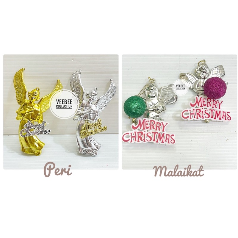 Hiasan Natal peri malaikat/ gantungan pohon natal Angel/ mainan natal/ hiasan pohon terang