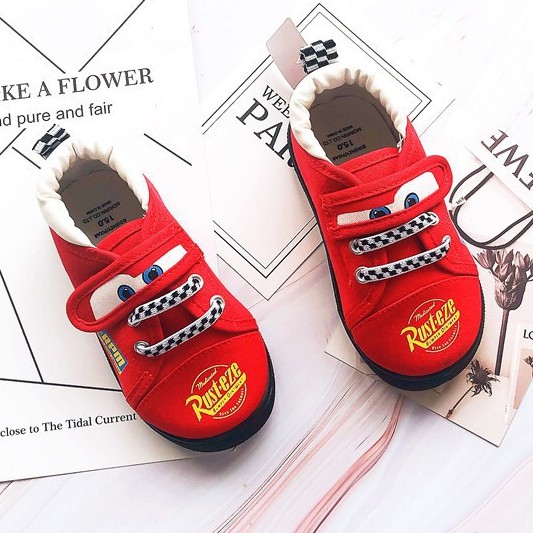 SEPATU SEKOLAH ANAK MOTIF CAR | RACER KIDS SHOES