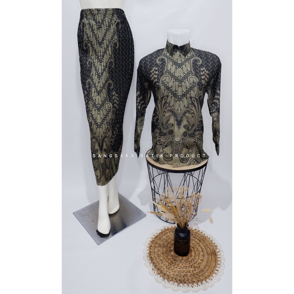 Batik couple / baju batik couple / batik set / batik lengan panjang / rok set