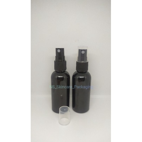 Botol spray 60ml hitam tutup spray hitam